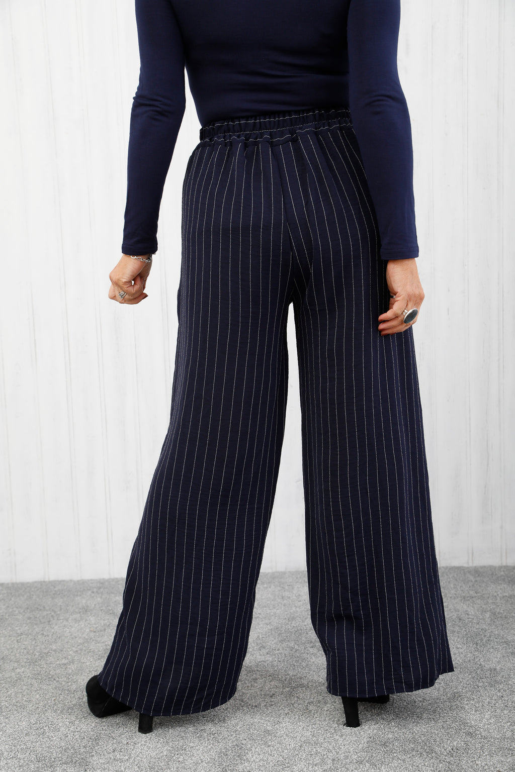 The Signature Stripe Trousers Navy