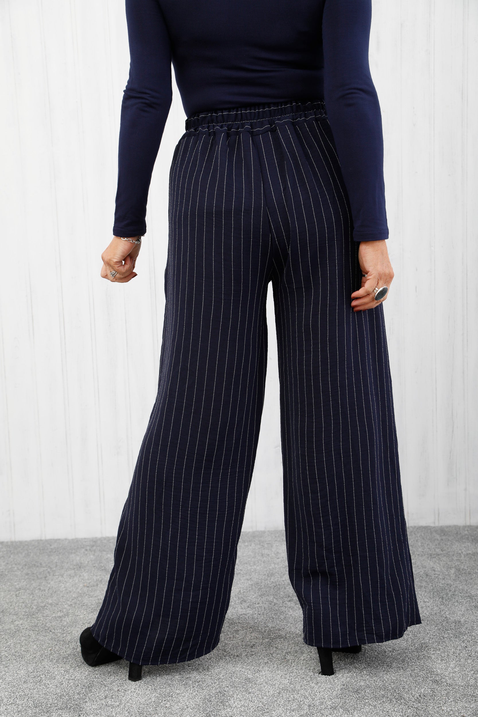 The Signature Stripe Trousers Navy