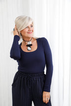 The Second Skin Top Navy