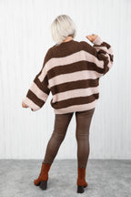 Sagittarius Stripe Jumper Chocolate