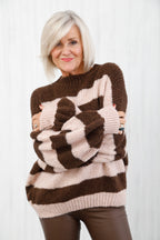 Sagittarius Stripe Jumper Chocolate