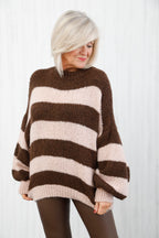 Sagittarius Stripe Jumper Chocolate