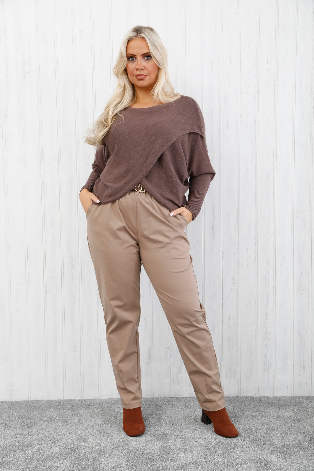 The Structure Trousers Curve Beige