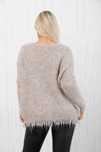 The Virgo Fringe Knit Oat