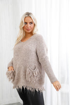 The Virgo Fringe Knit Oat
