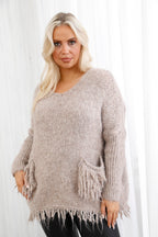 The Virgo Fringe Knit Oat