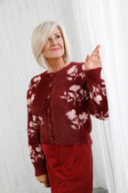 Dynasty Teddy Cardigan Wine