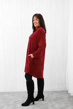 Cara Corduroy Dress Deep Wine