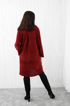 Cara Corduroy Dress Deep Wine