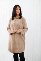 Cara Corduroy Dress Beige