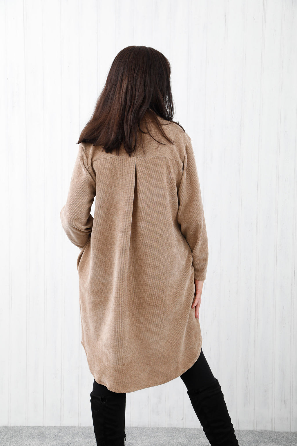 Cara Corduroy Dress Beige