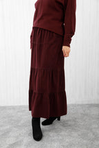 Courtney Corduroy skirt Deep Wine