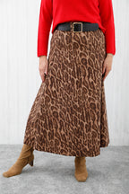 Leopard Suede Skirt