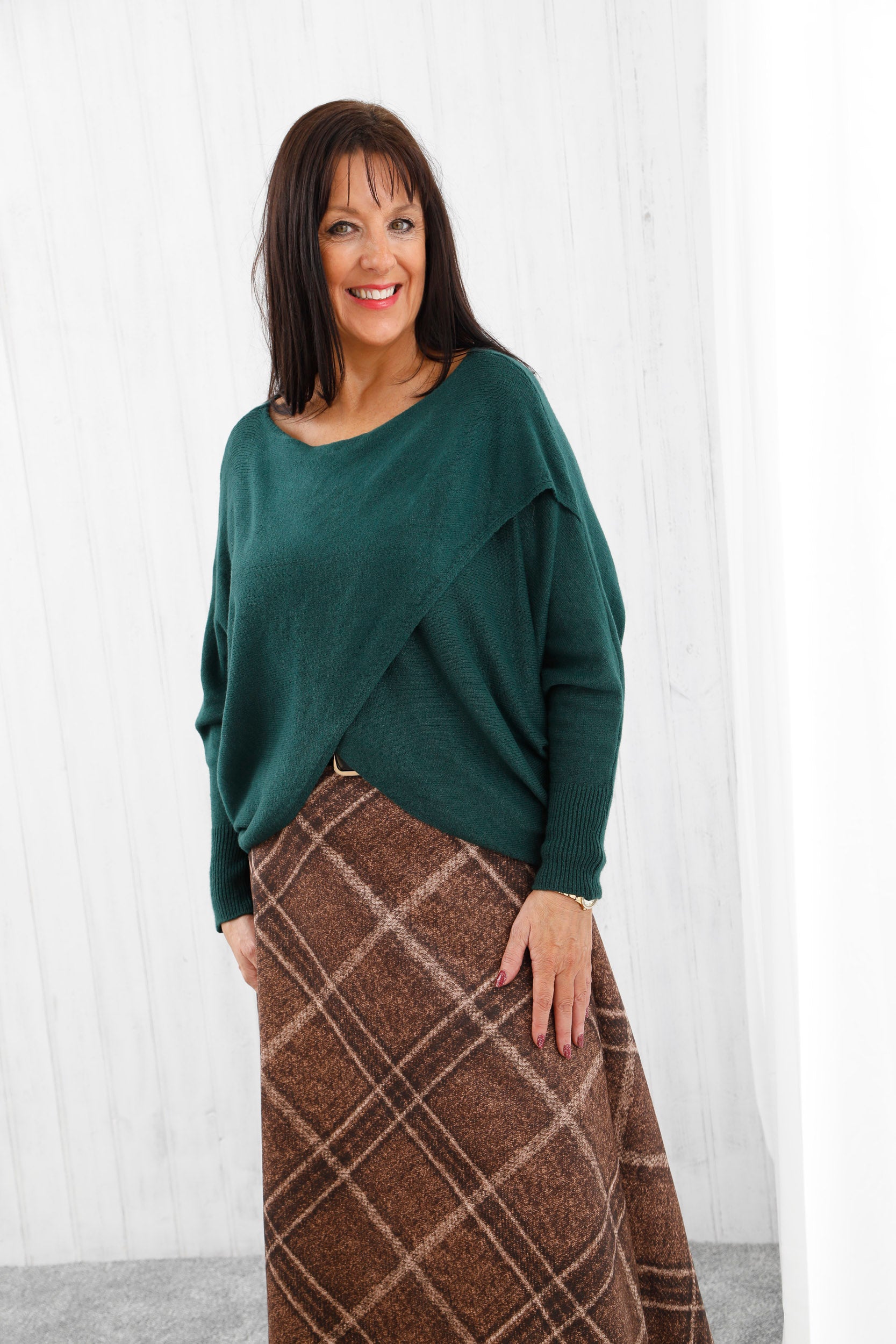 The Base Crossover Knit Bottle Green