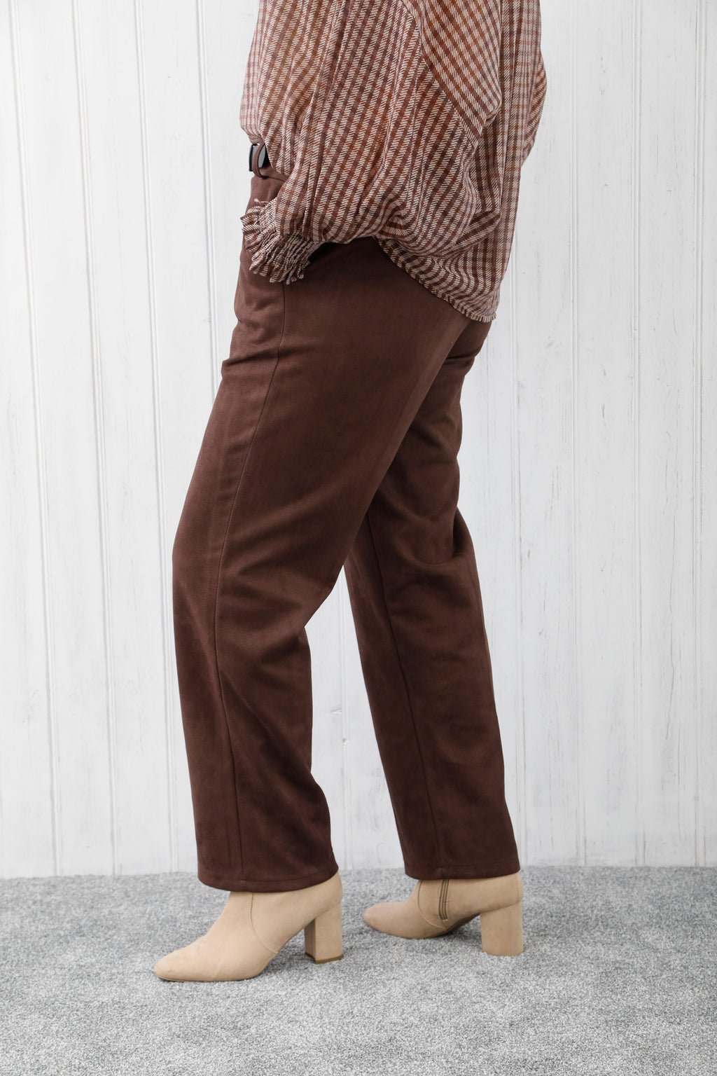 The Archer Suede Trousers Chocolate