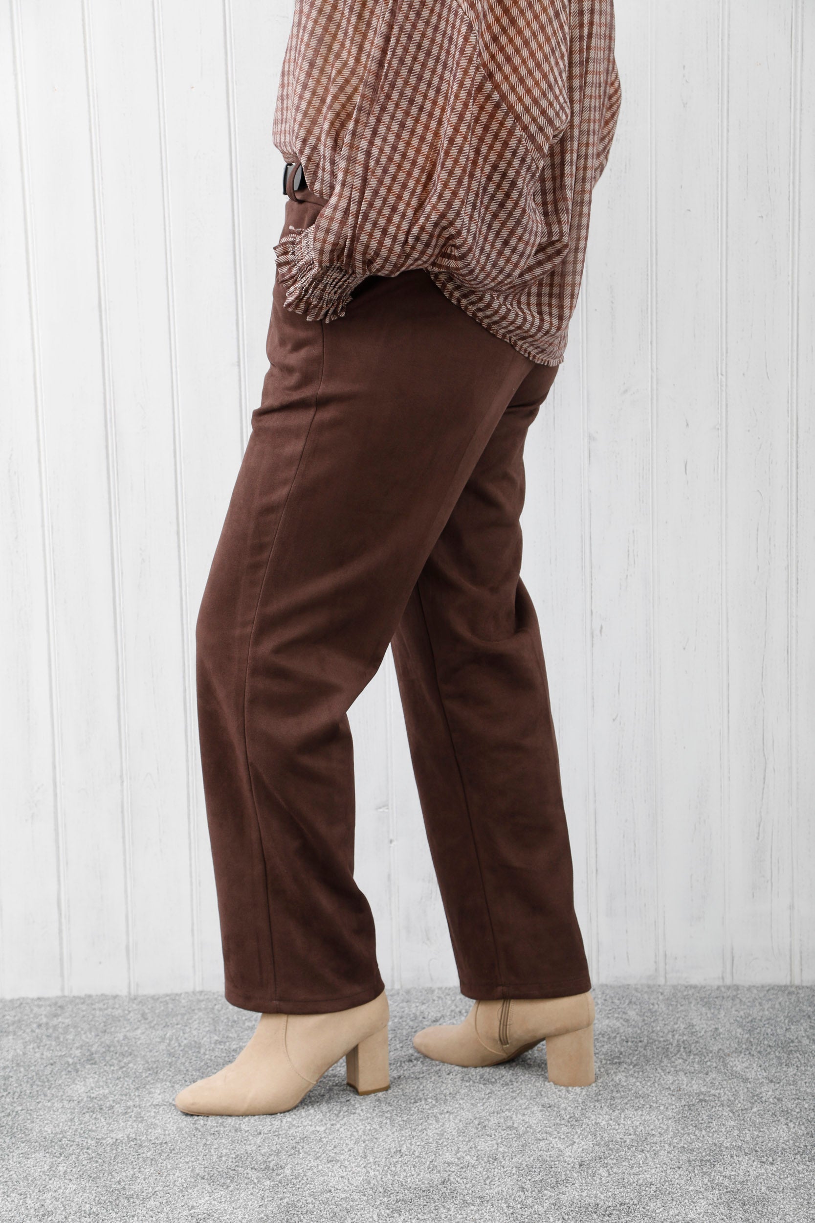 The Archer Suede Trousers Chocolate