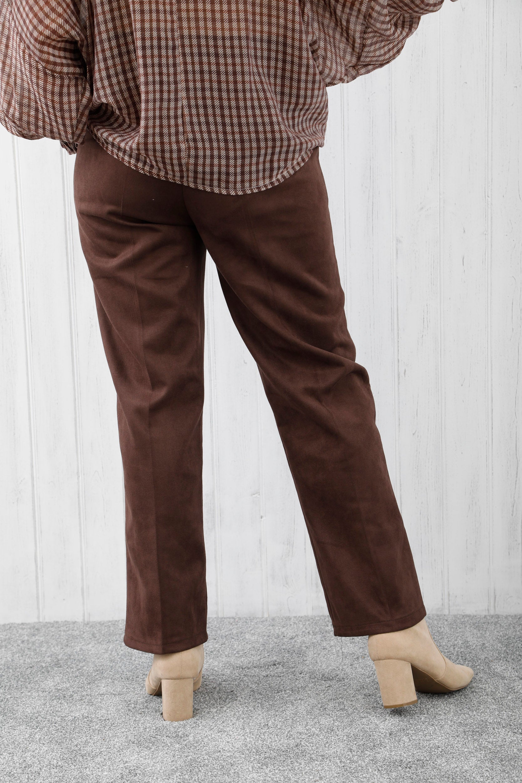 The Archer Suede Trousers Chocolate