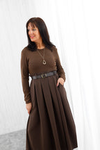 The Aria Dress Chocolate