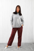 The Archer Suede Trousers Burgundy