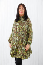 Evoke Frill Dress Kiwi