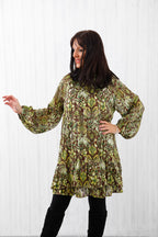 Evoke Frill Dress Kiwi