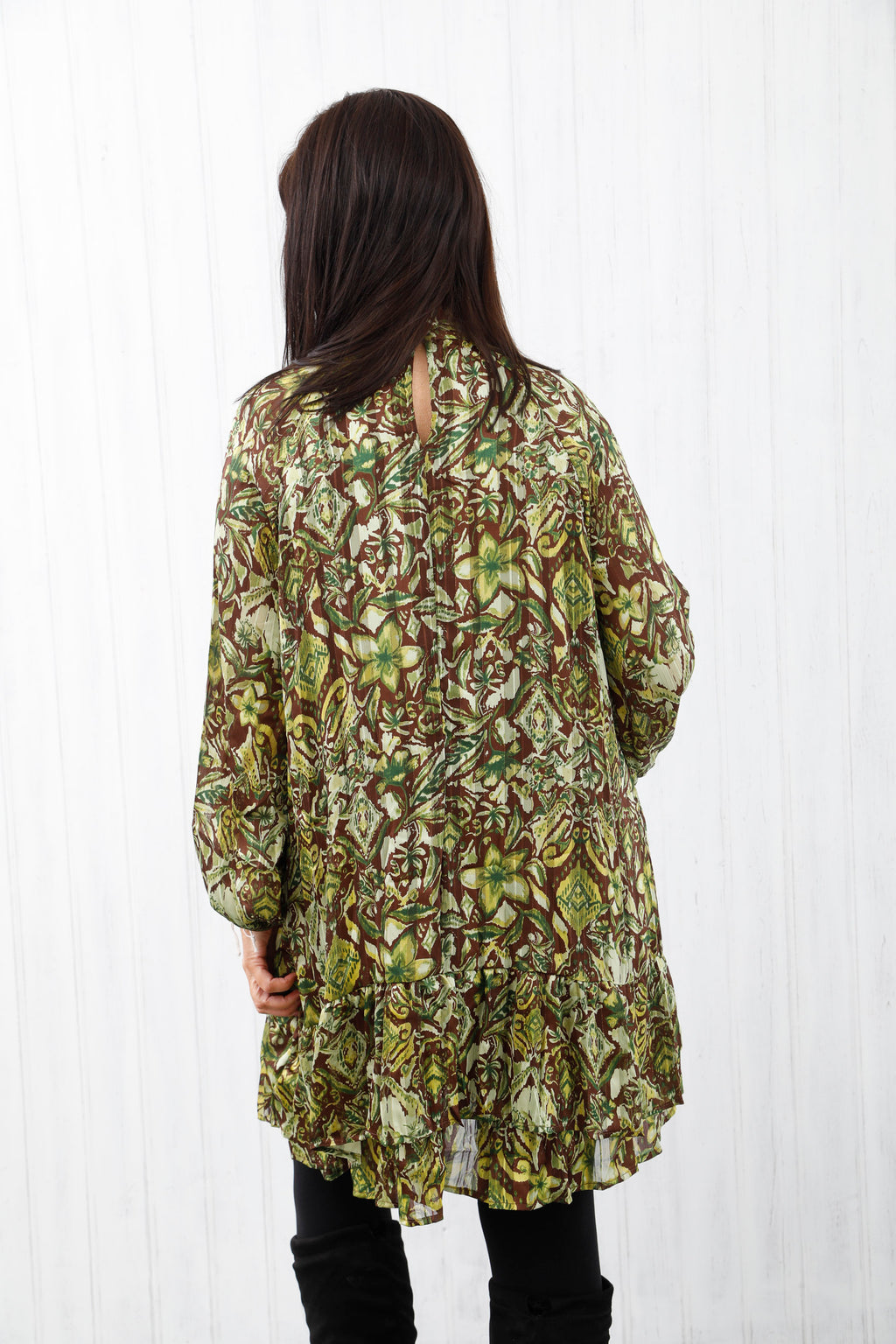 Evoke Frill Dress Kiwi