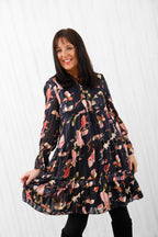 Empire Chiffon Dress Black