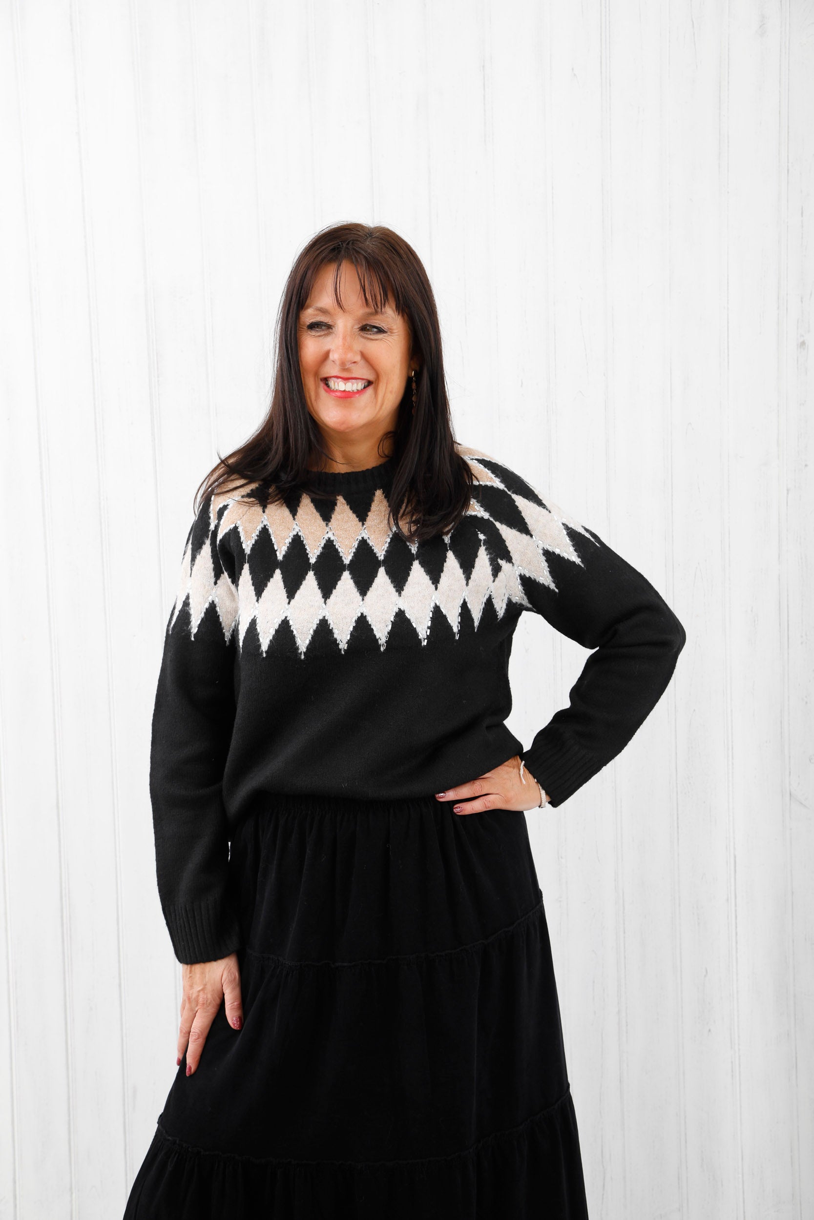 The Alpine Knit Jumper Black