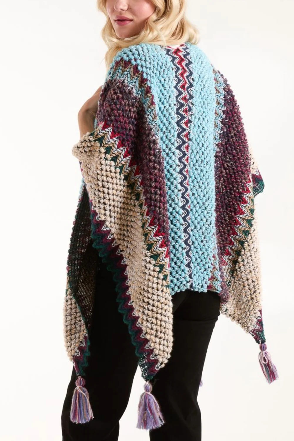 Boho Tassel Poncho