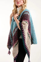 Boho Tassel Poncho