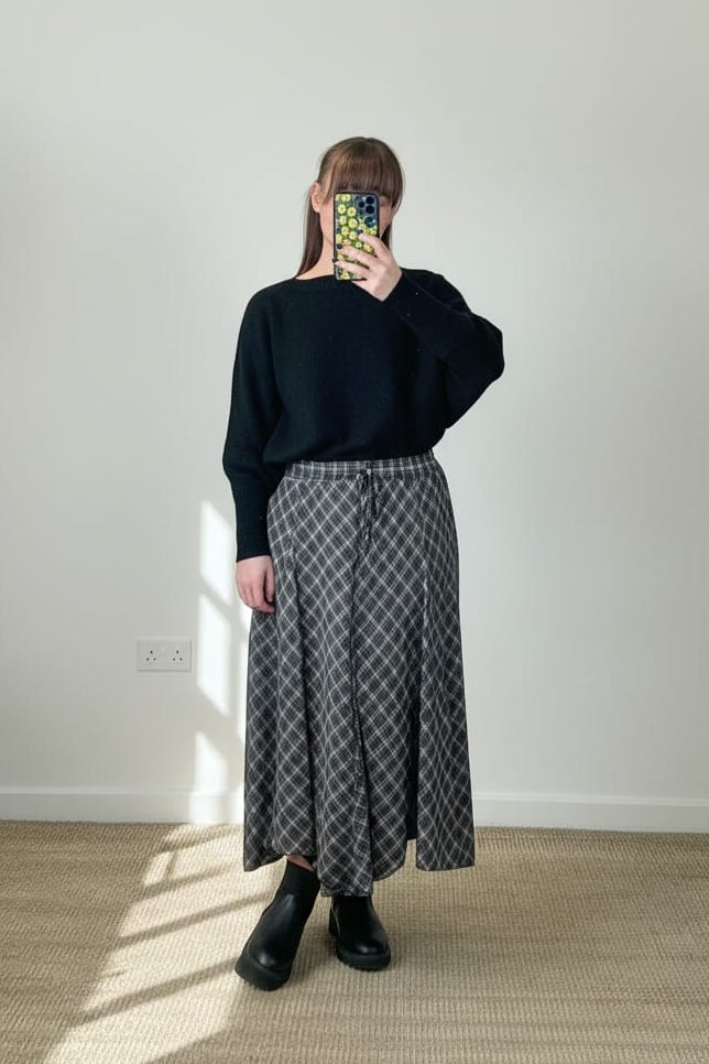 The Highland Midi Skirt Black