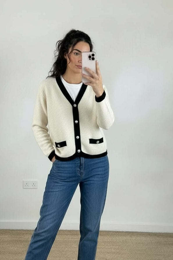 The Chalet Knit Cardigan Cream