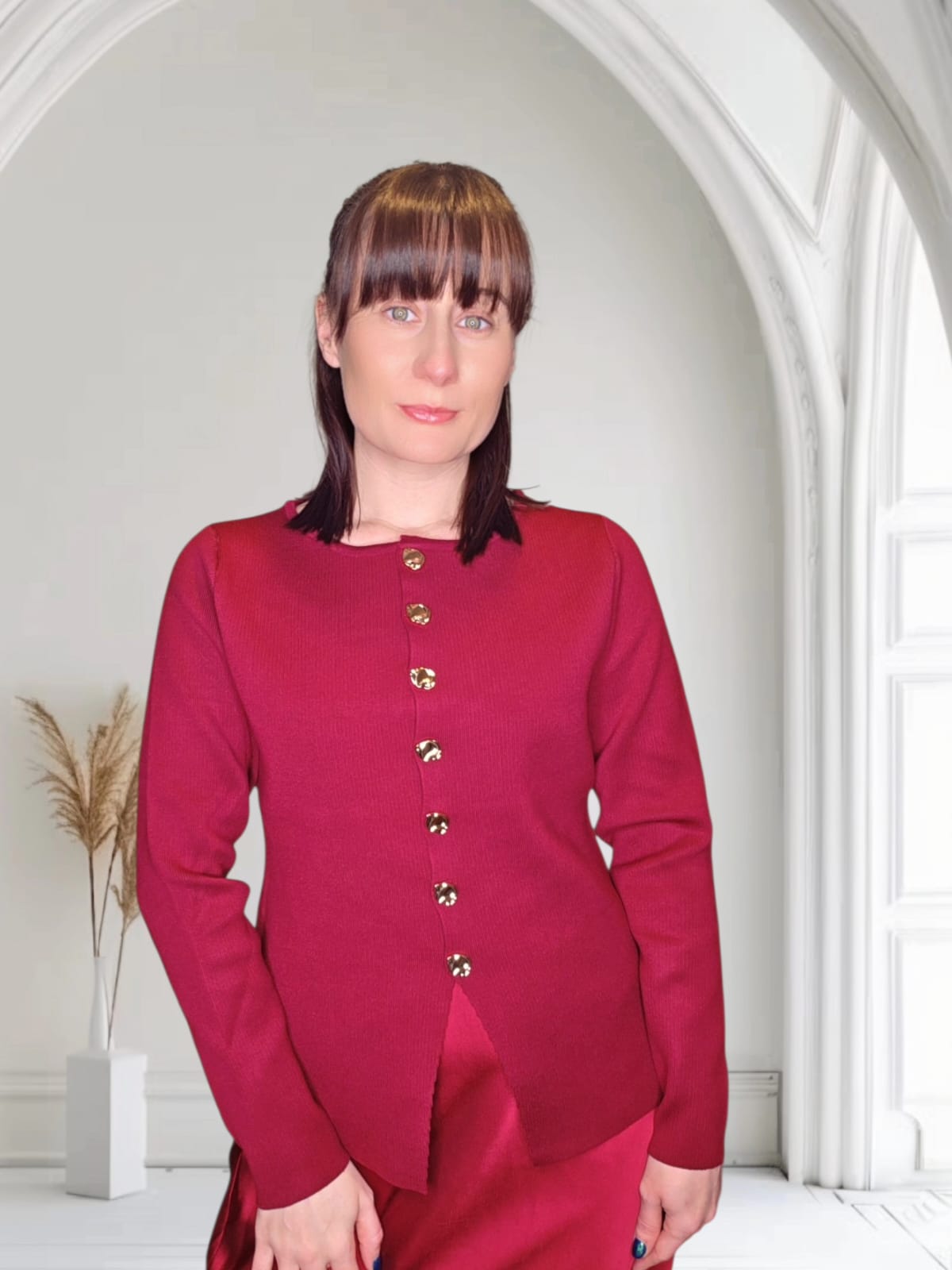 The Marlowe Cardigan Burgundy