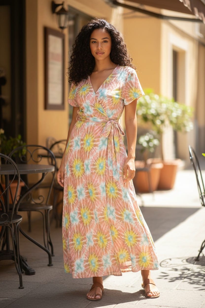 Ibiza Dawn Dress Lime Glow