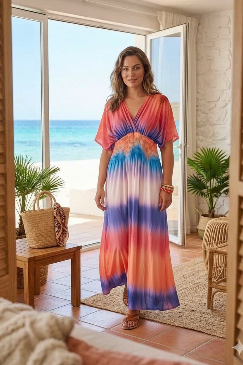 Ombre Sunset Dress Orange