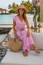 Leila Scarf Jumpsuit pink