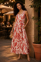 The Hannah Leaf Print Dress