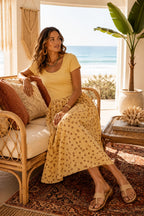 Sophia Polka Dot Dress Lemon