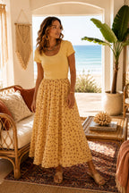 Sophia Polka Dot Dress Lemon