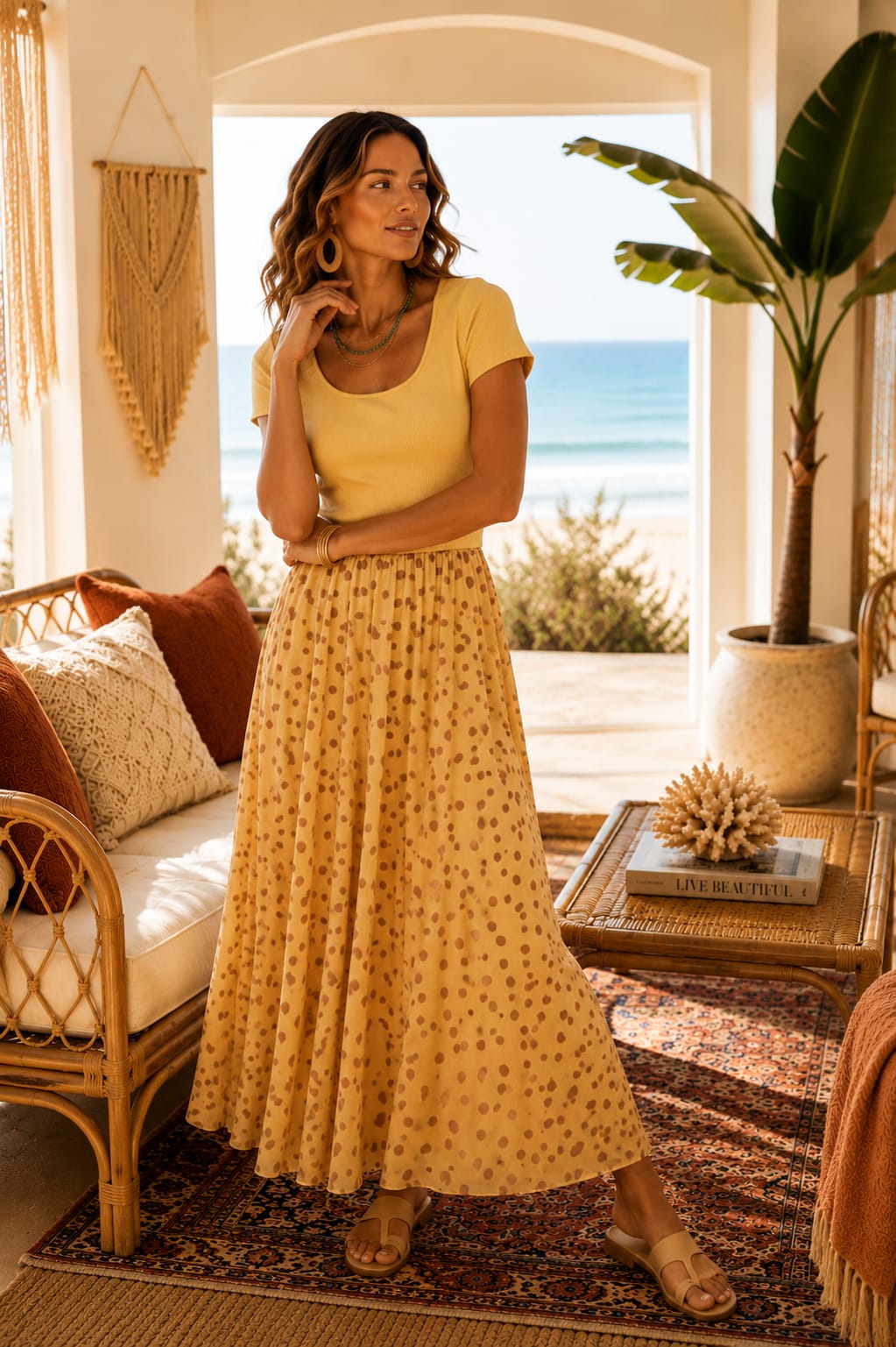 Sophia Polka Dot Dress Lemon