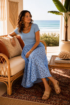 Sophia Polka Dot Dress Blue