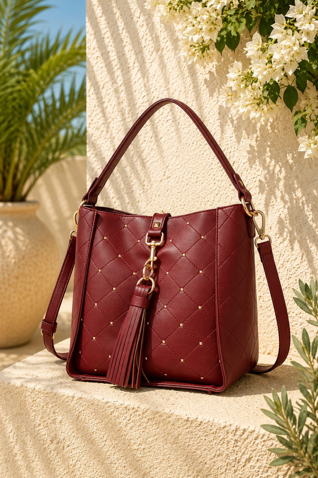 The Astor Bag Burgundy