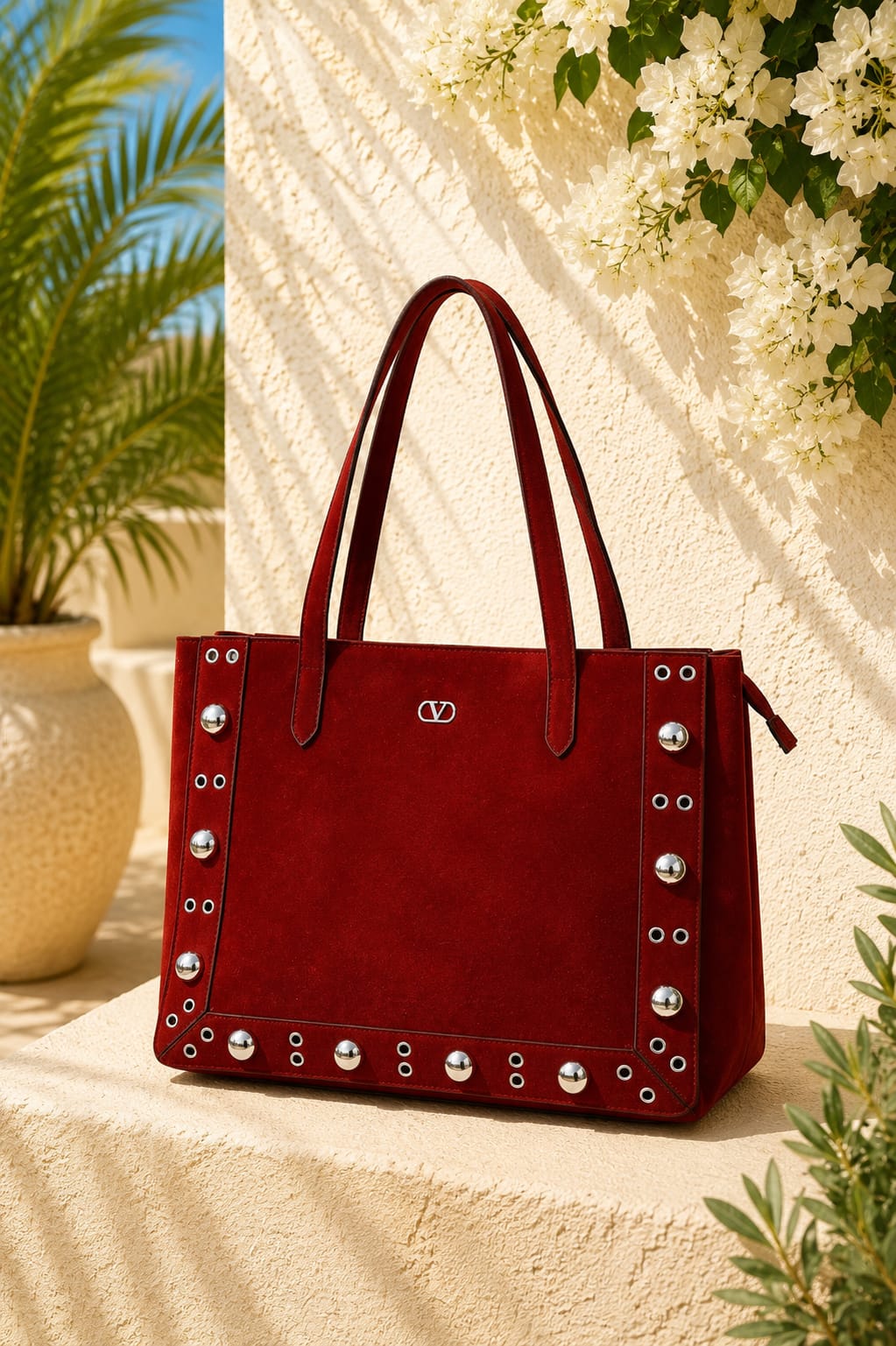 The Vega Tote Bag Burgundy