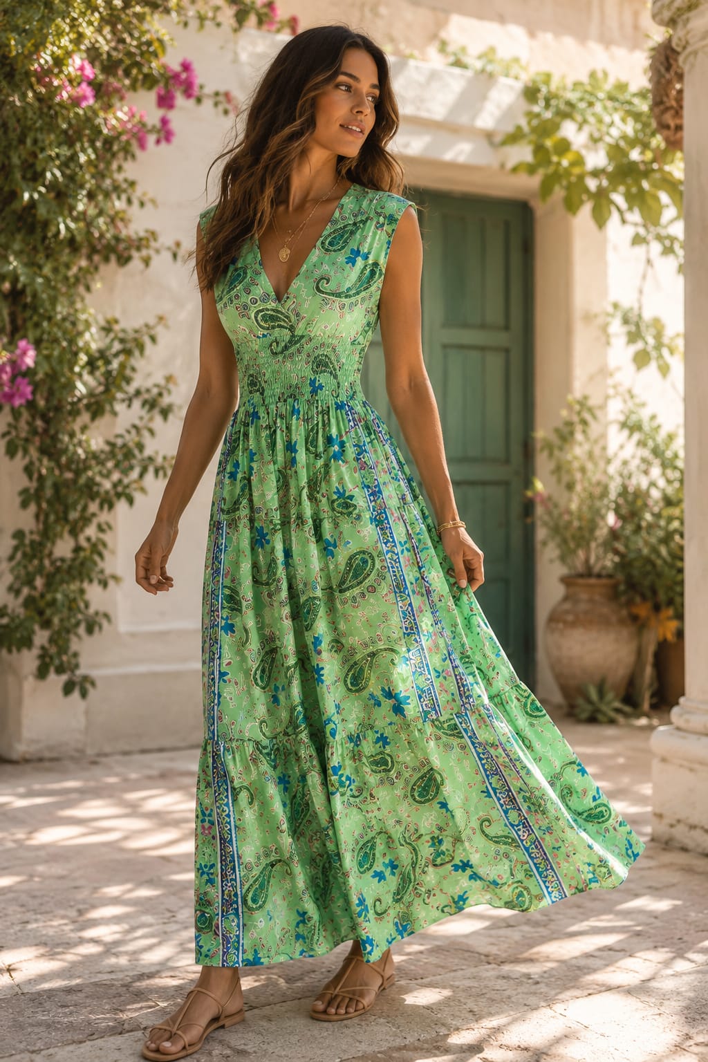 Ibiza Oasis Dress Lime