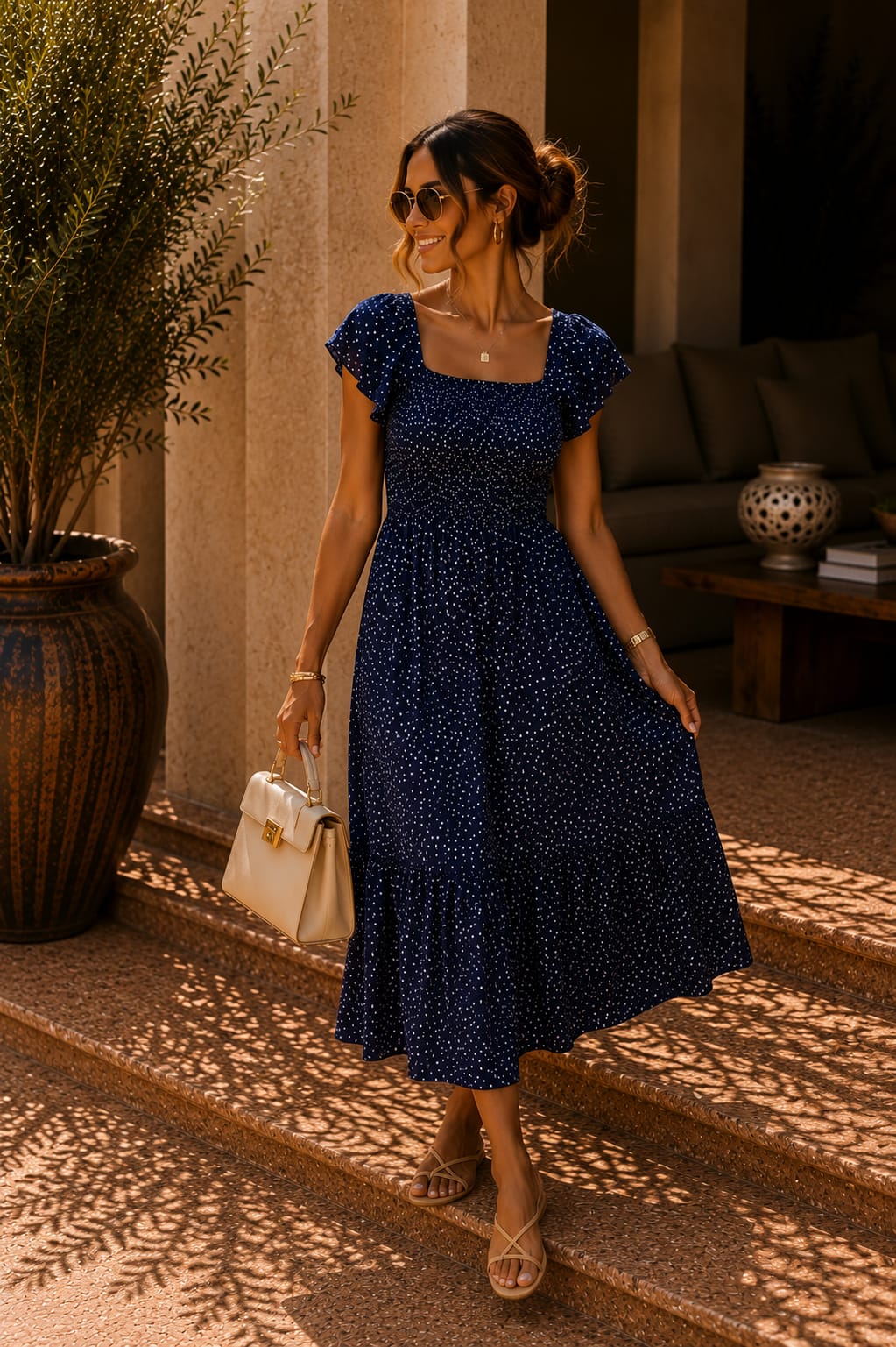 The Jade Polka Dot Dress