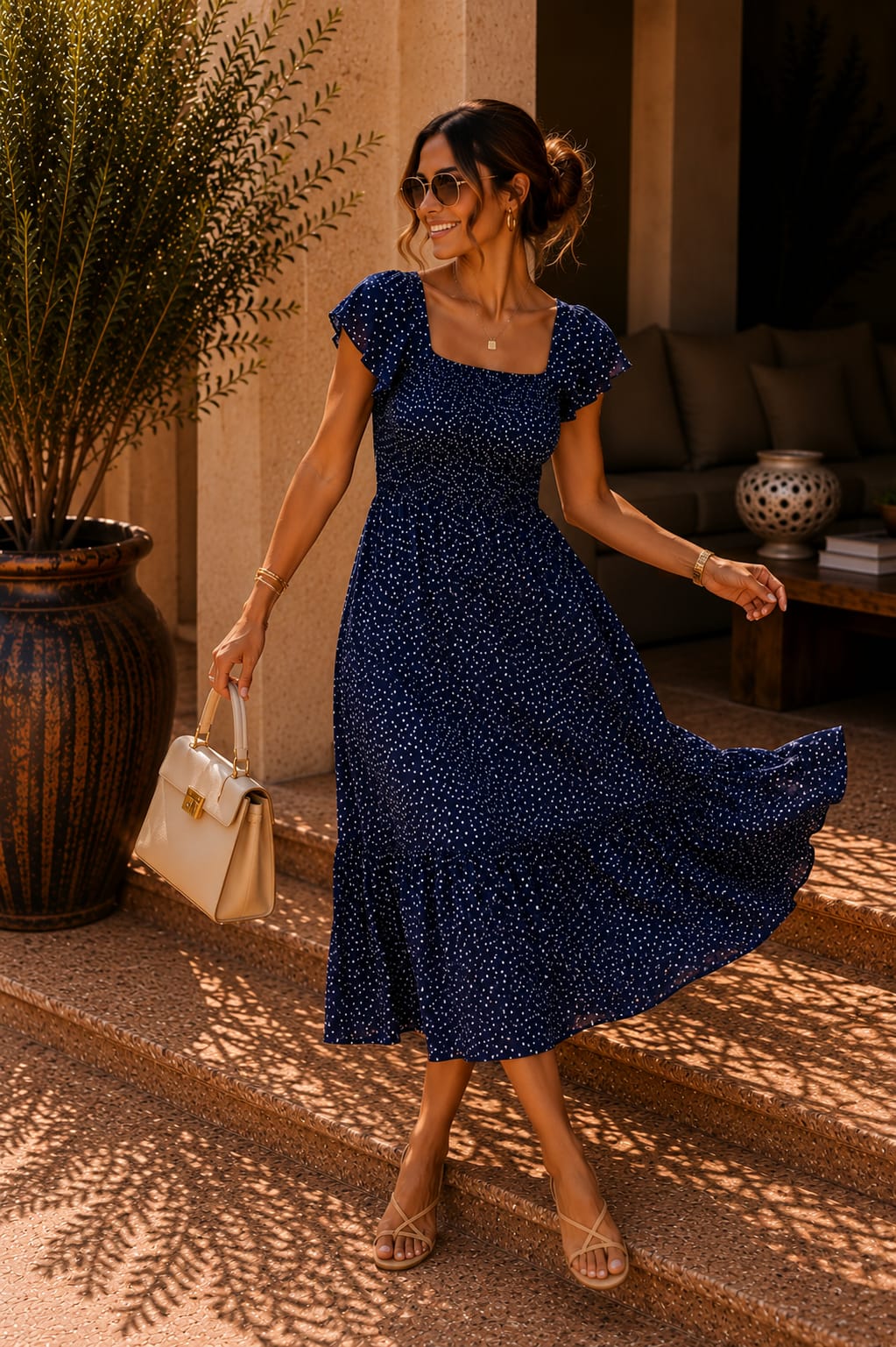 The Jade Polka Dot Dress
