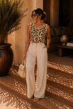 Lola Leopard Top Lemon