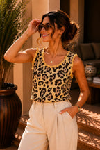 Lola Leopard Top Lemon