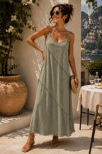 Olina Linen Dress Khaki