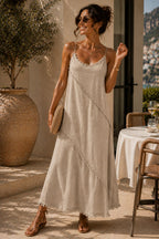 Olina Linen Dress Stone